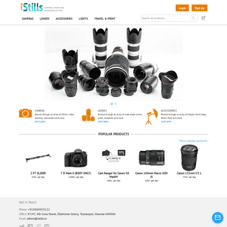 iStills: One stop for Photography Equipment Rentals in Chennai