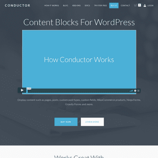 Content blocks for WordPress - Display custom query & posts in a grid with Conductor plugin!