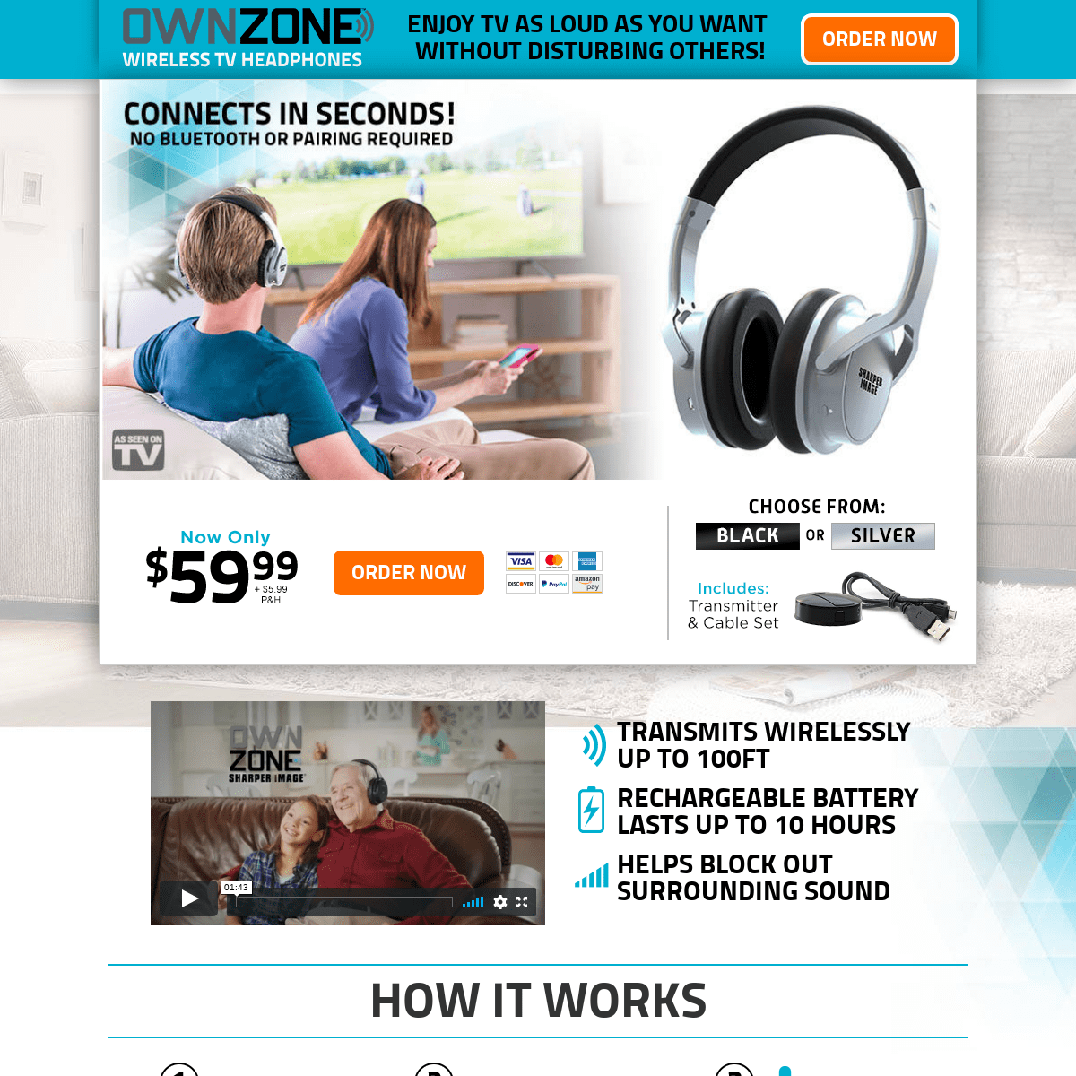 Own Zone™ - Enjoy TV As Loud As You Want Without Disturbing Others!