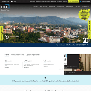 A complete backup of dituniversity.edu.in
