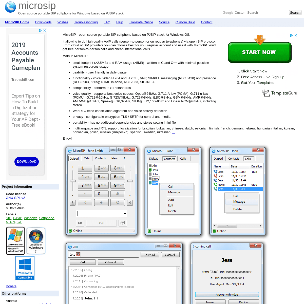 MicroSIP - lightweight VoIP SIP softphone for Windows - Official Homepage