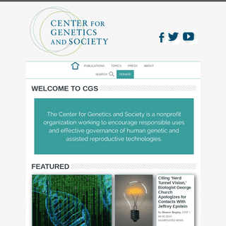 Welcome to CGS | Center for Genetics and Society