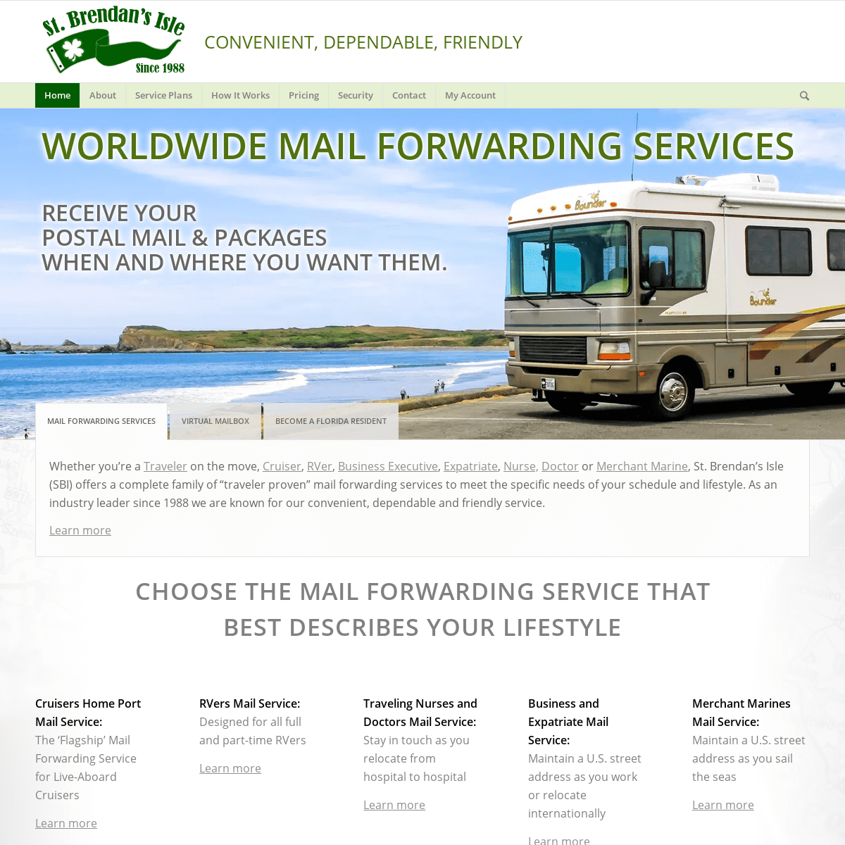 Mail Forwarding Services at St Brendan's Isle