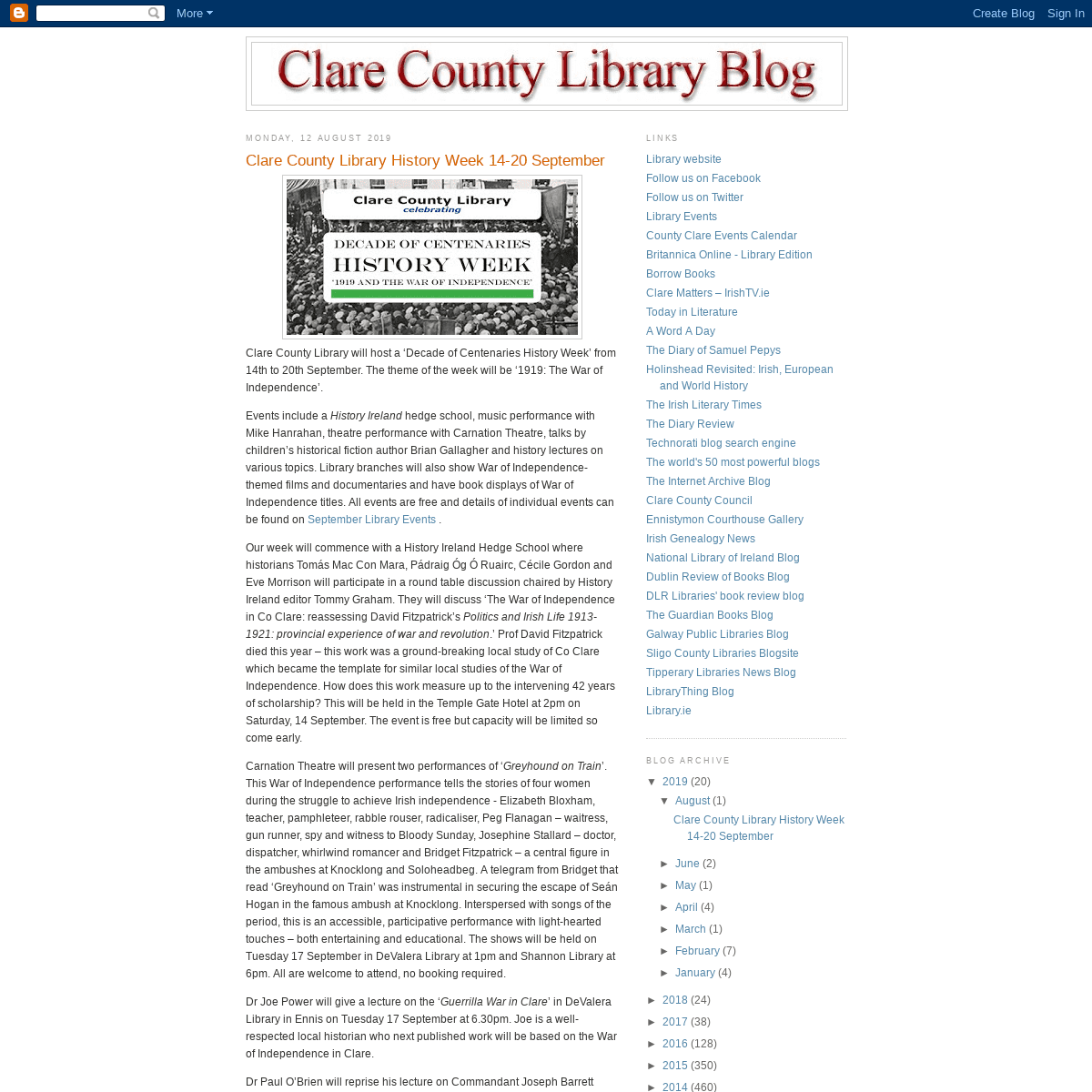 Clare County Library Blog