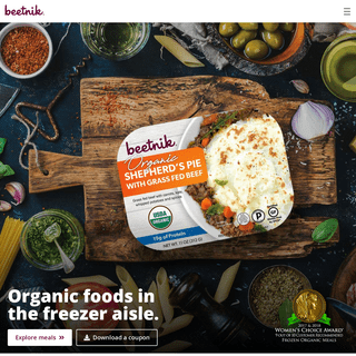 Organic Frozen Meals | Healthy Frozen Dinners & Entrees| Beetnik Foods