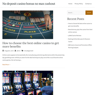 No deposit casino bonus no max cashout
