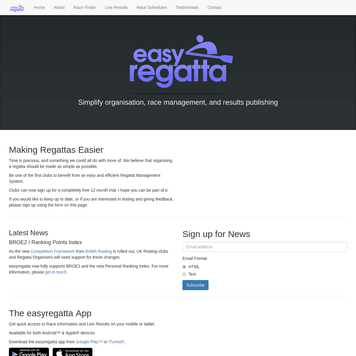 EasyRegatta - Simplify organisation, race management, and results publishing
