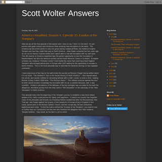 Scott Wolter Answers