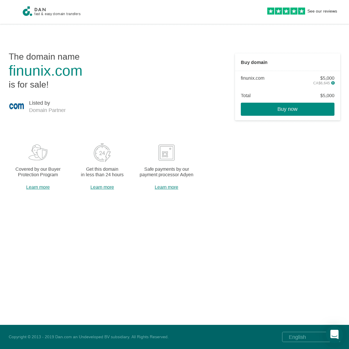 The domain name finunix.com is for sale | DAN.COM