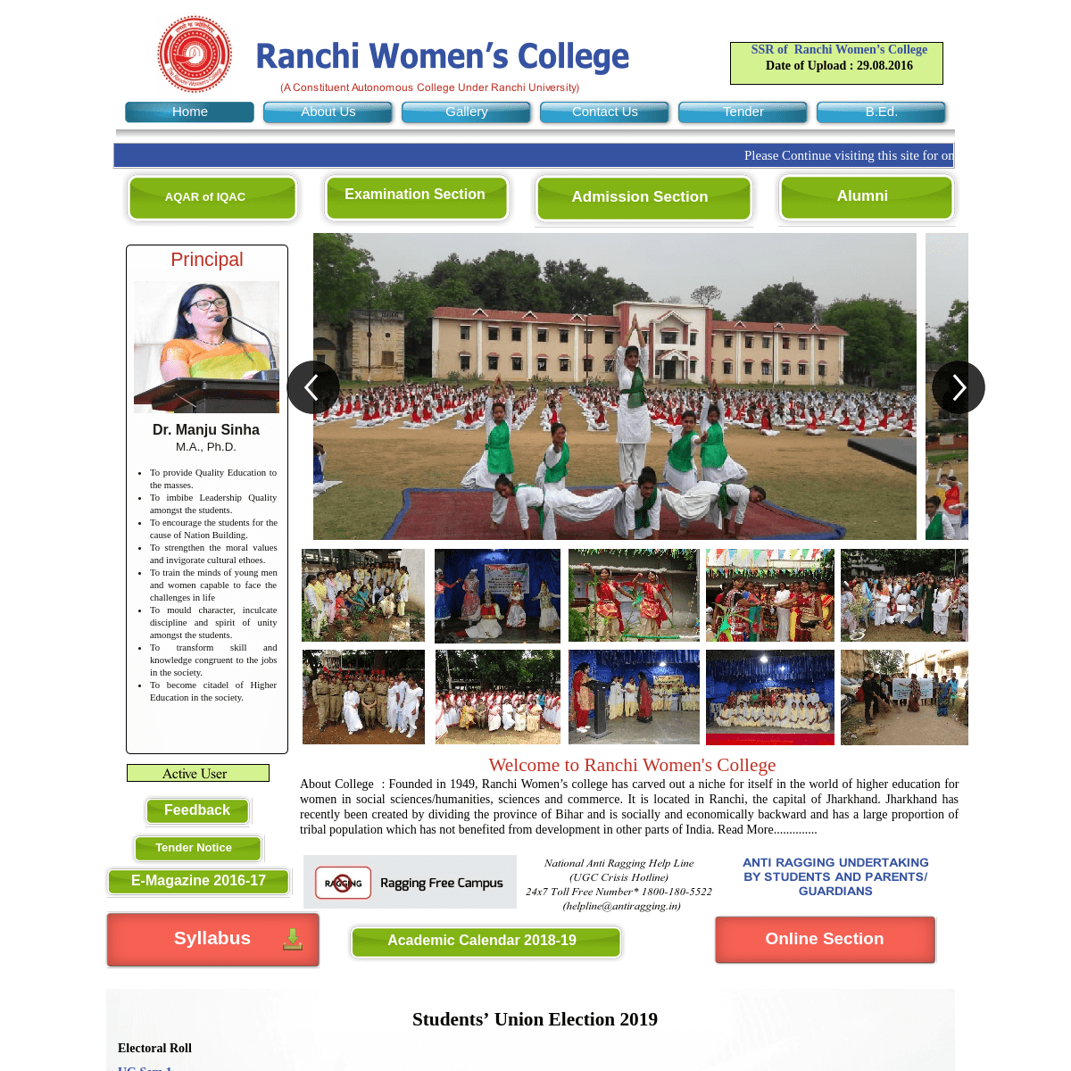 A complete backup of ranchiwomenscollege.org