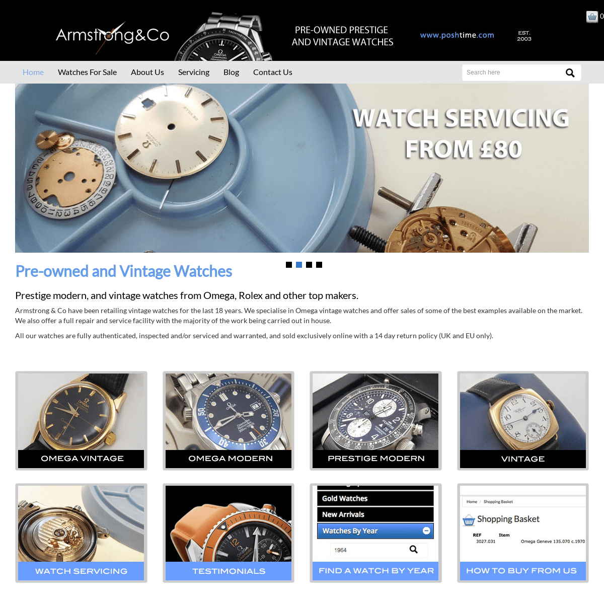 Vintage Watches from Omega, Rolex, Longines and Others | Armstrong&Co