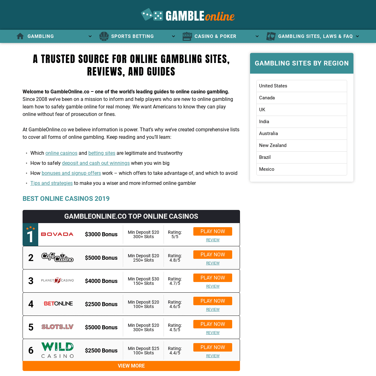 A complete backup of gambleonline.co