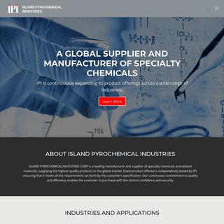 Island Pyrochemical Industries | Supplier of Specialty Chemicals
