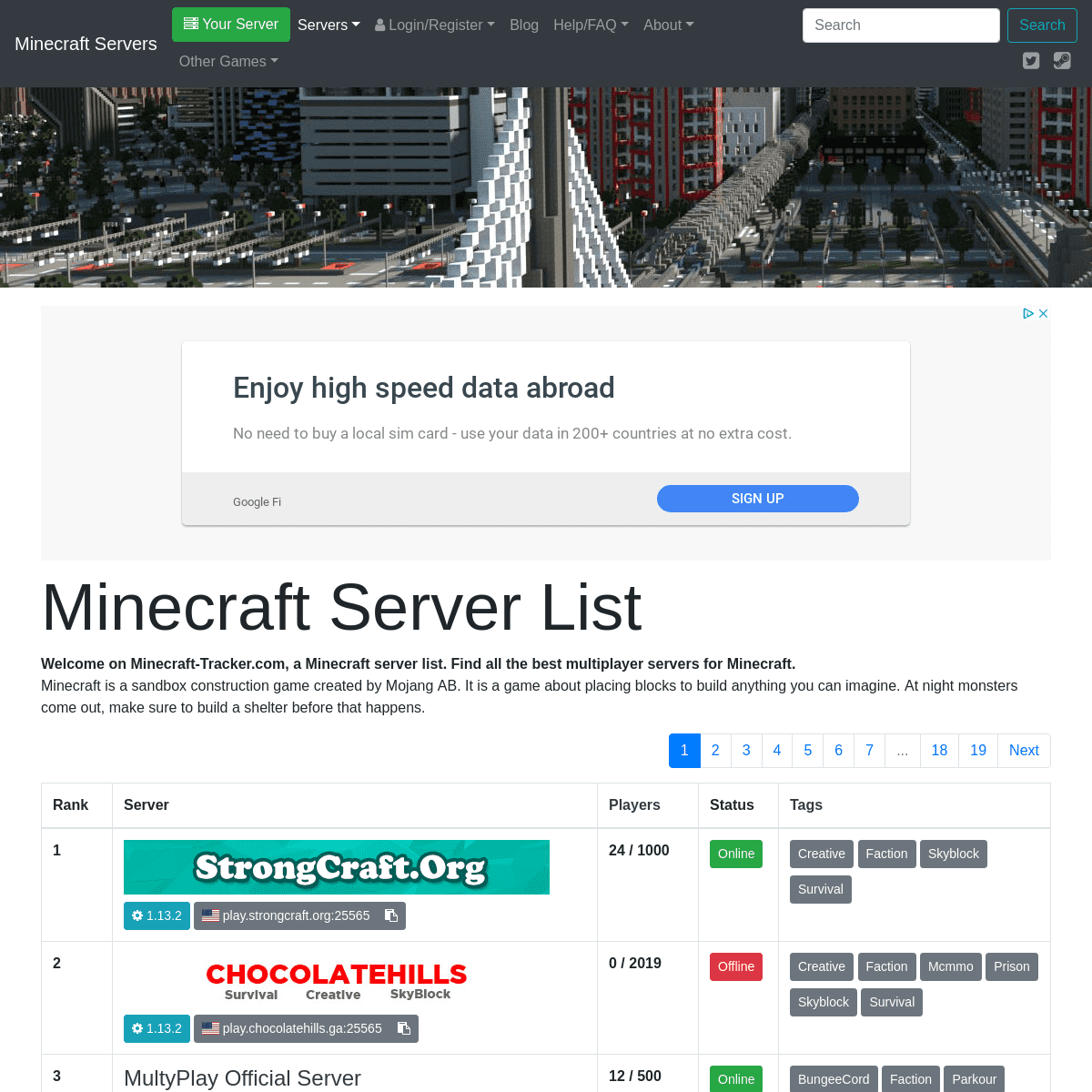 minecraft server software list