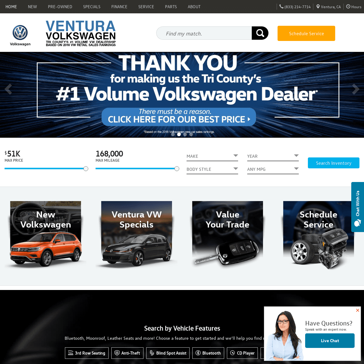 Volkswagen Dealership Ventura CA Used Cars Ventura Volkswagen
