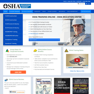 OSHA 10 & 30 Hour Online Training Courses | OSHA Education Center