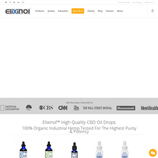 Buy CBD Oil | Cannabidiol - Organic Hemp CBD Oil For Sale | Elixinol™