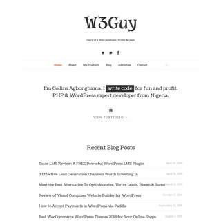 W3Guy - Diary of a Programmer, Writer & Geek