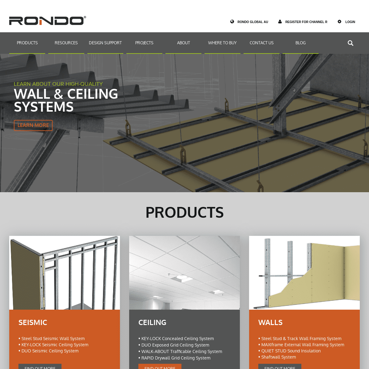 Steel Wall & Ceiling Systems, Access Panel, Finishing Sections and accessories