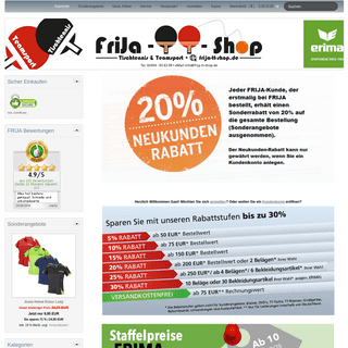 FriJa TT-Shop - Ihr Spezialist für Tischtennis und ERIMA-Teamsportbekleidung