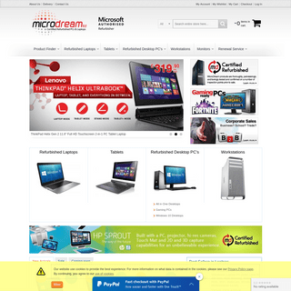 Certified Refurbished PCs and Laptops | MicroDream.co.uk