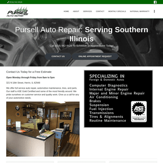 Pursell Auto Repair: Herrin Illinois | Pursell Auto Repair
