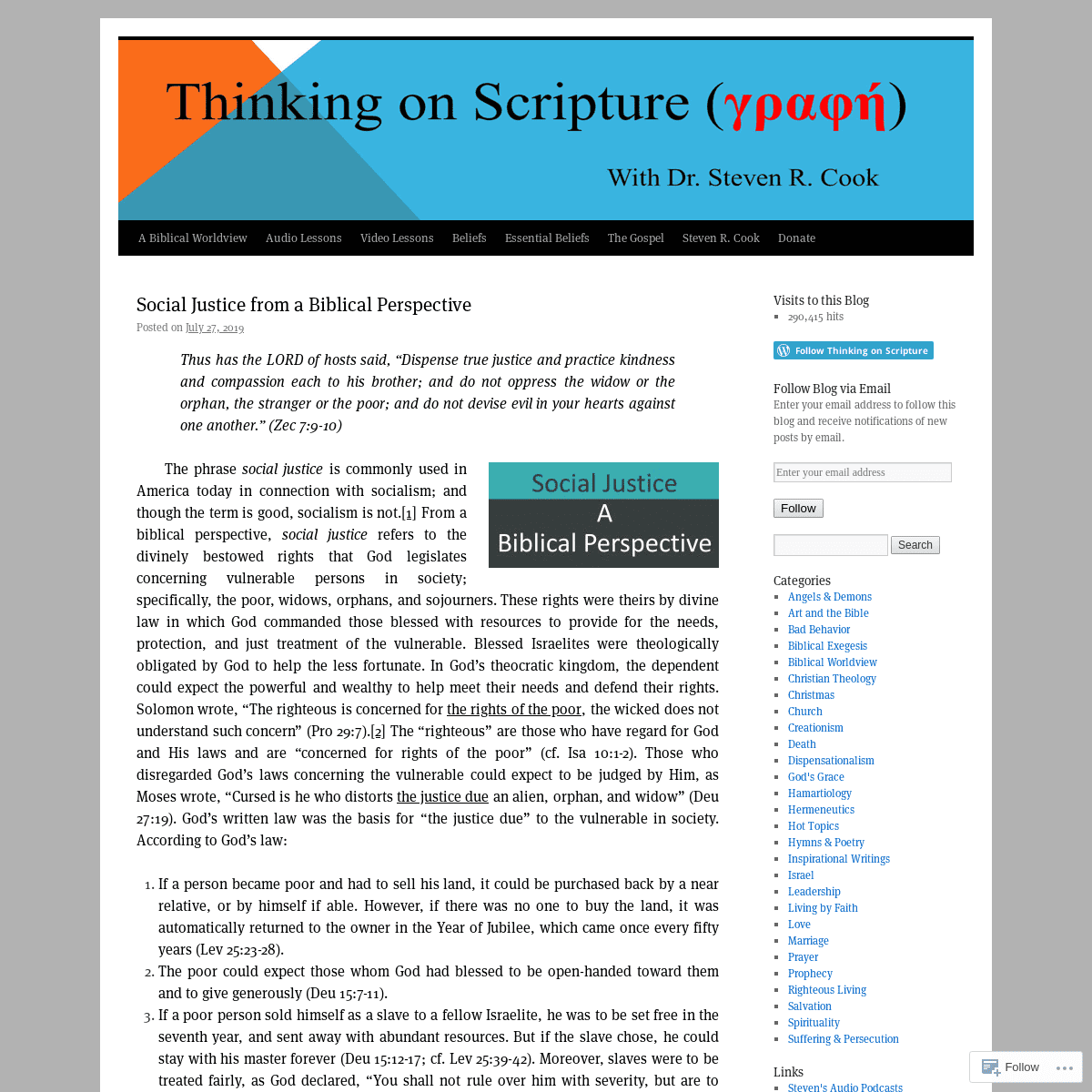 Thinking on Scripture | Thinking on Scripture with Dr. Steven R. Cook