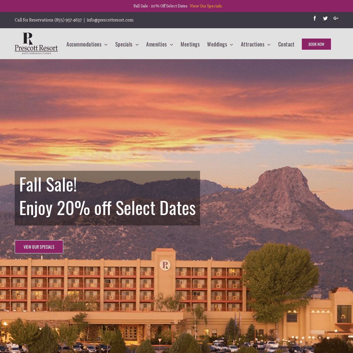 Prescott AZ Resort, Hotel & Conference Center - 20% Off Fall Sale