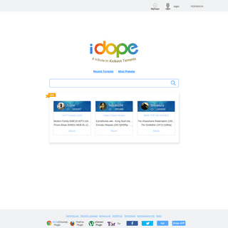 iDope - the torrent search engine that doesn't track you.