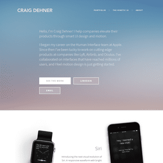 Craig Dehner | UI & Motion Design