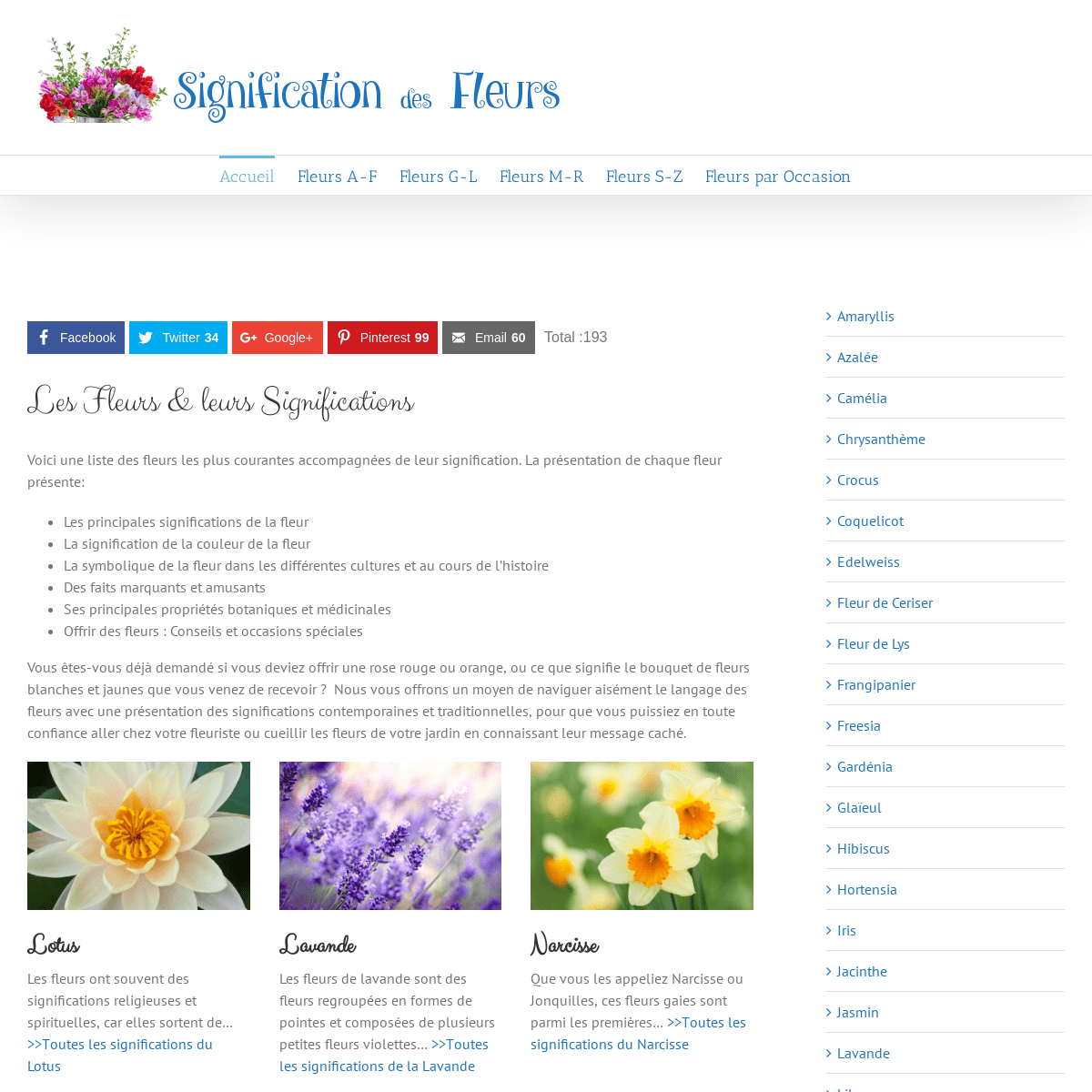 Accueil - Signification Des Fleurs