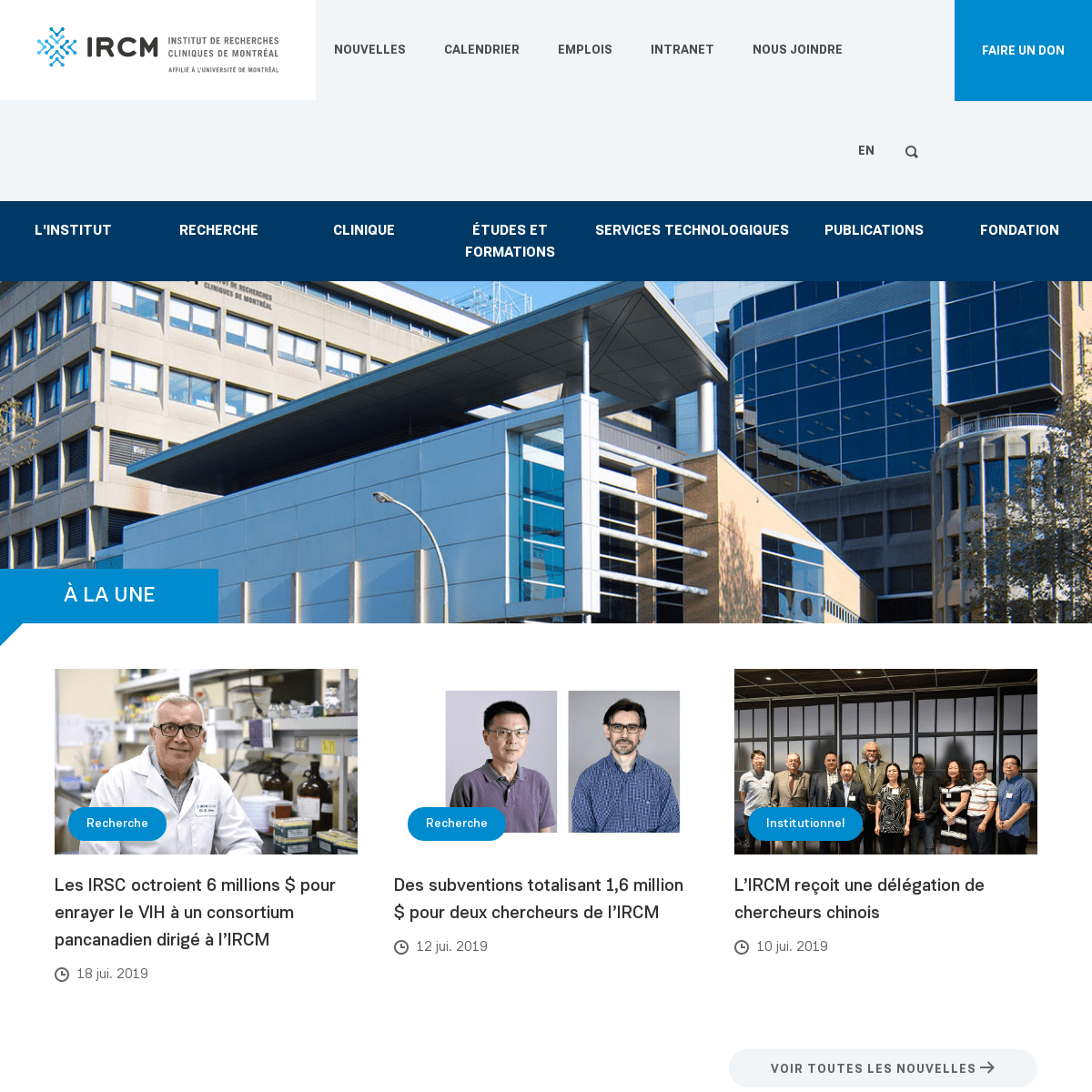IRCM - Institut de recherches cliniques de Montréal | IRCM