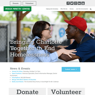 Helping Homeless in Charlotte | Volunteer | Donate | Urban Ministry Center