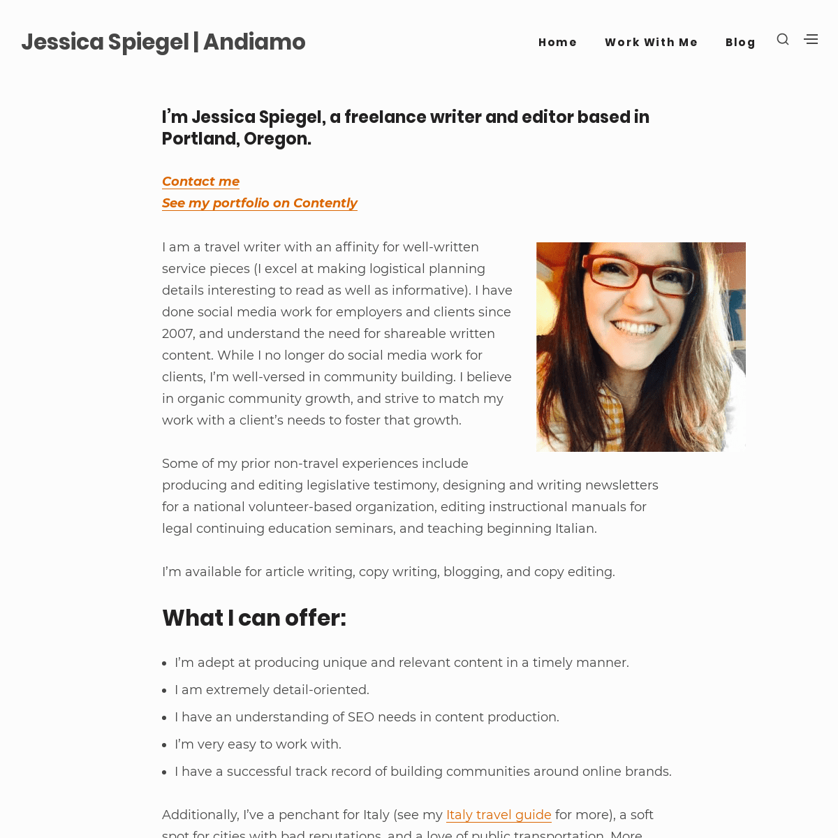 Jessica Spiegel | Andiamo – Writer | Traveler | Knitter