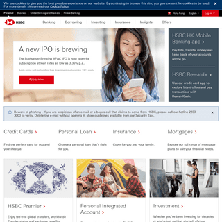 HSBC Hong Kong - Credit Cards, Mortgage, Insurance, Deposits, Loans