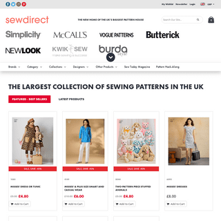Sewing Patterns UK | Dressmaking Patterns | Sewdirect