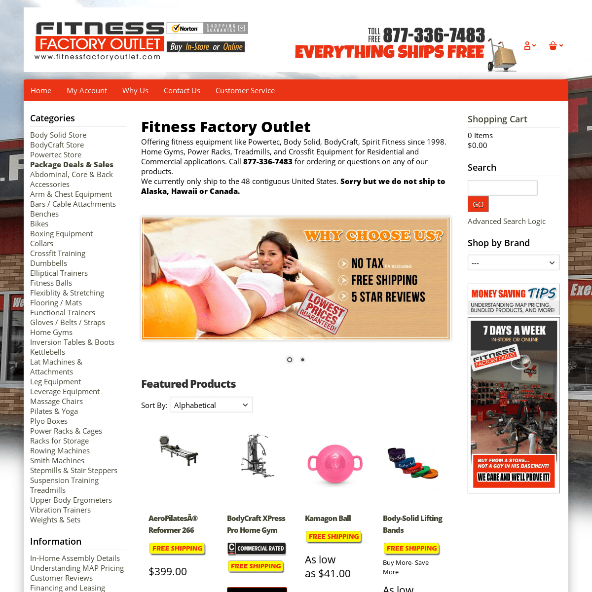 Fitness Factory Outlet - Powertec, Body Solid, Spirit Fitness, Bodycraft