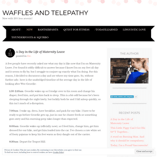 Waffles and Telepathy | Now with 20% less arsenic!