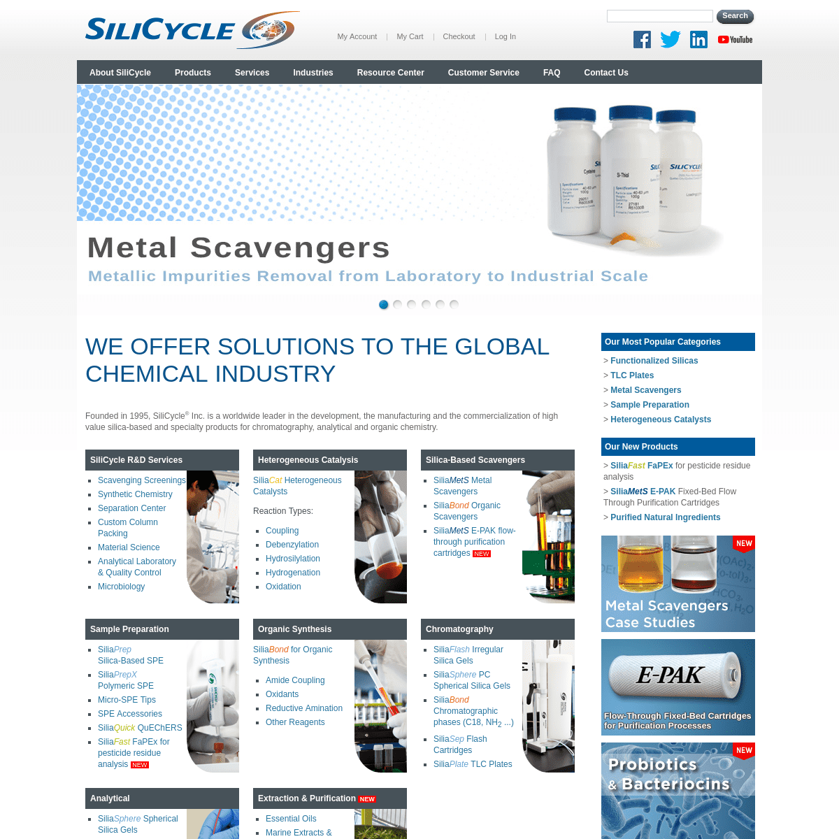 SiliCycle Inc. UltraPure Silica Gels and Chemistry