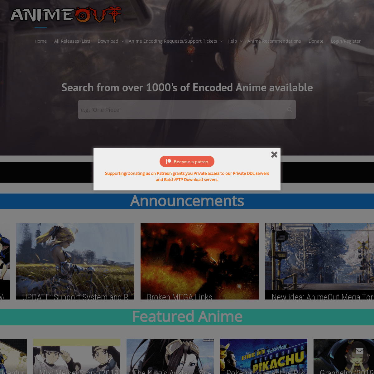 AnimeOut - Free Download of Encoded Anime Series, Movies and OVAs