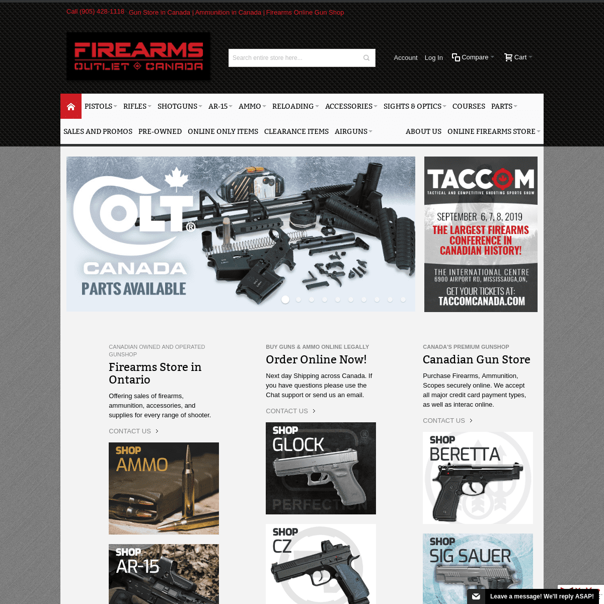 Firearms Outlet Canada - Online Ajax gun store