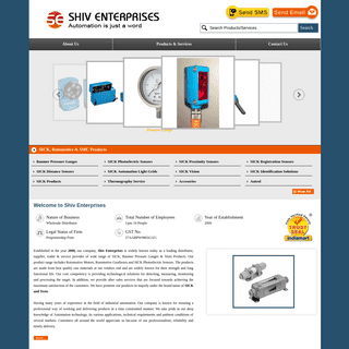 Shiv Enterprises, Pune - Wholesale Distributor of Baumer Pressure Gauges and SICK Photoelectric Sensors