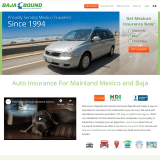 Mexican Auto Insurance Online - Baja Bound Mexico Insurance Services
