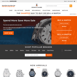 Buy and Sell Used Luxury Watches Online | Crown & Caliber