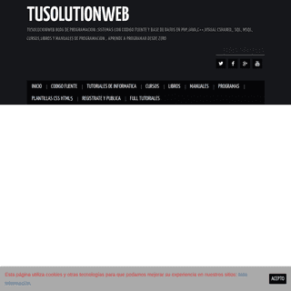 tusolutionweb - tusolucionweb blog de programacion :sistemas con codigo fuente y base de datos en php,java,c++,visual cshared,, 