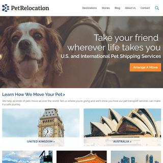 U.S. and International Pet Shipping Services | PetRelocation
