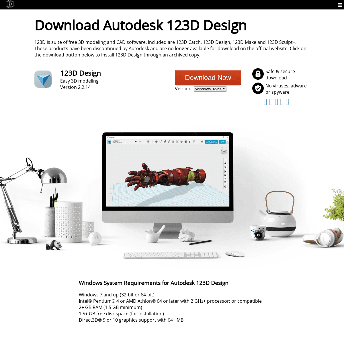 autodesk 123d design archive software