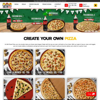  Home | 14th Street Pizza | Best pizza in Karachi, Islamabad, Multan | Order Pizza Online