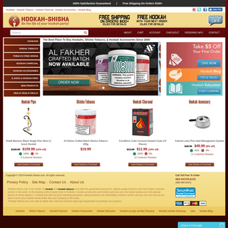 Buy Hookah Pipes & Shisha Tobacco at Hookah-Shisha.com
