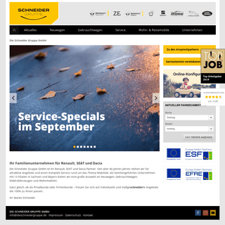 Die Schneider Gruppe - Renault, SEAT & Dacia-Fachhändler